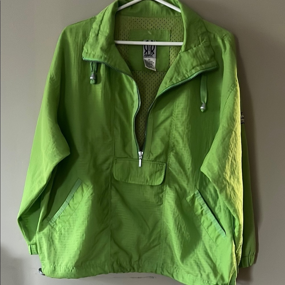 Sport Green Windbreaker Jacket